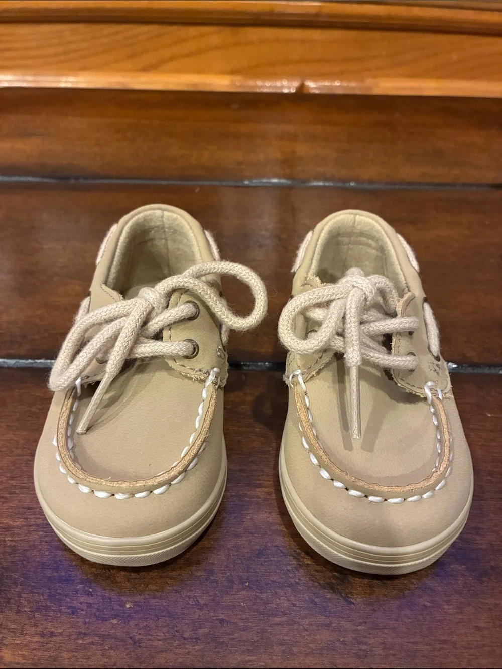 New Sperry Intrepid Size 2 Crib Shoes - Linen/Oat Top Siders Boat Shoes (ABBA)